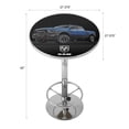 thumbnail image 2 of RAM Truck Blue Bar Table with Adjustable Footrest and Acrylic Top, 2 of 5