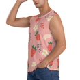 thumbnail image 3 of Fotbe Men's Strawberry Floral Print Men's Sleeveless Muscle Tank Tops Casual T-Shirts for Gym Workout Beach-Large, 3 of 8