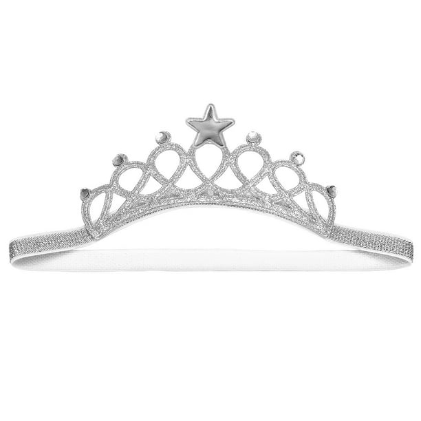 EeaseMX Lurrose - Tiara para niña, diadema, diadema, regalo de cumpleaños, tiara, diadema (plateada)