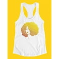 thumbnail image 3 of Afro Woman Racerback Tank Women -SPIdeals Designs, Female Medium, 3 of 4