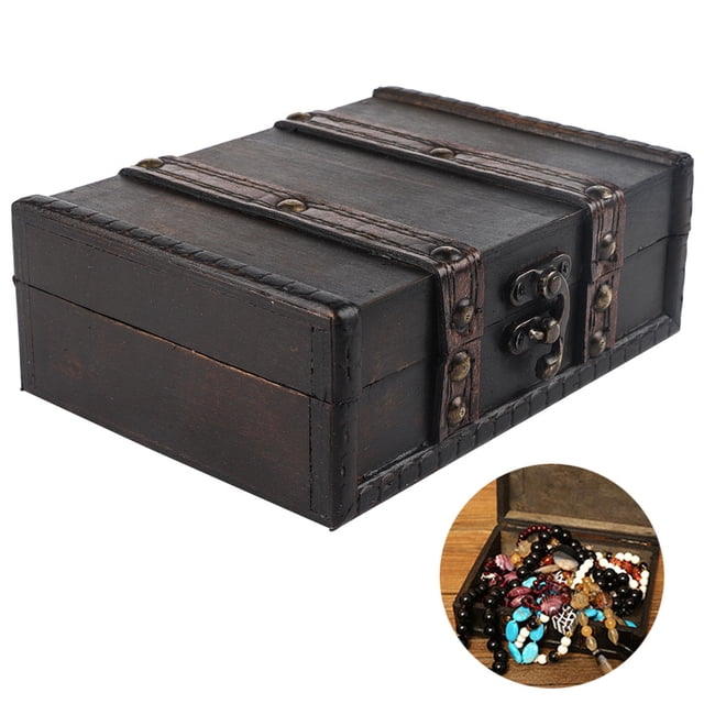 Storage Box,Vintage Wooden Storage Box Jewelry Container Vintage Wood Box Convenient Use