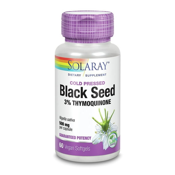Black Seed 3 Thymoquinone Solaray 60 Vegan Softgel