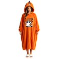 thumbnail image 2 of Ruyelune YellowHalloween Onesie Costume Adult Matching Oversized JumpsuitHooded Design, Full Zip Closure, Plush Fleece Fabric, Adults Unisex, Halloween CostumeL, 2 of 4