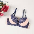 thumbnail image 7 of Ayfxijin Bras for Women,Women's Lace With Color Sexy Double Breasted Push Up Bra, 7 of 7