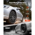 thumbnail image 4 of KFFKFF Hubcaps Wheel Covers, 16 Inch Set of 4 Wheel Rim Cover Hubcaps OEM Replacement, R16 Size Snap On Car Hub Caps, Universal 20-Spoke ABS Tire Rim Caps, Gloss Black, 4 of 9