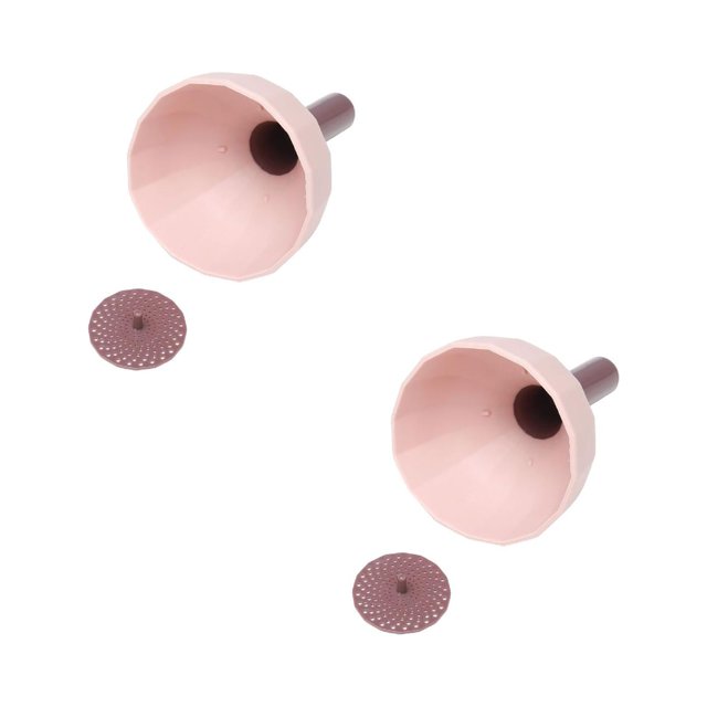 Oleegame 2PC Silicone Collapsible Funnel Kitchen Gadget Accessories Collapsible Funnel For Water Bottle Liquid Transfer Food Grade Pink