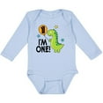 thumbnail image 3 of Inktastic 1st Birthday Dinosaur 1 Year Old Boy Boys or Girls Long Sleeve Baby Bodysuit, 3 of 5