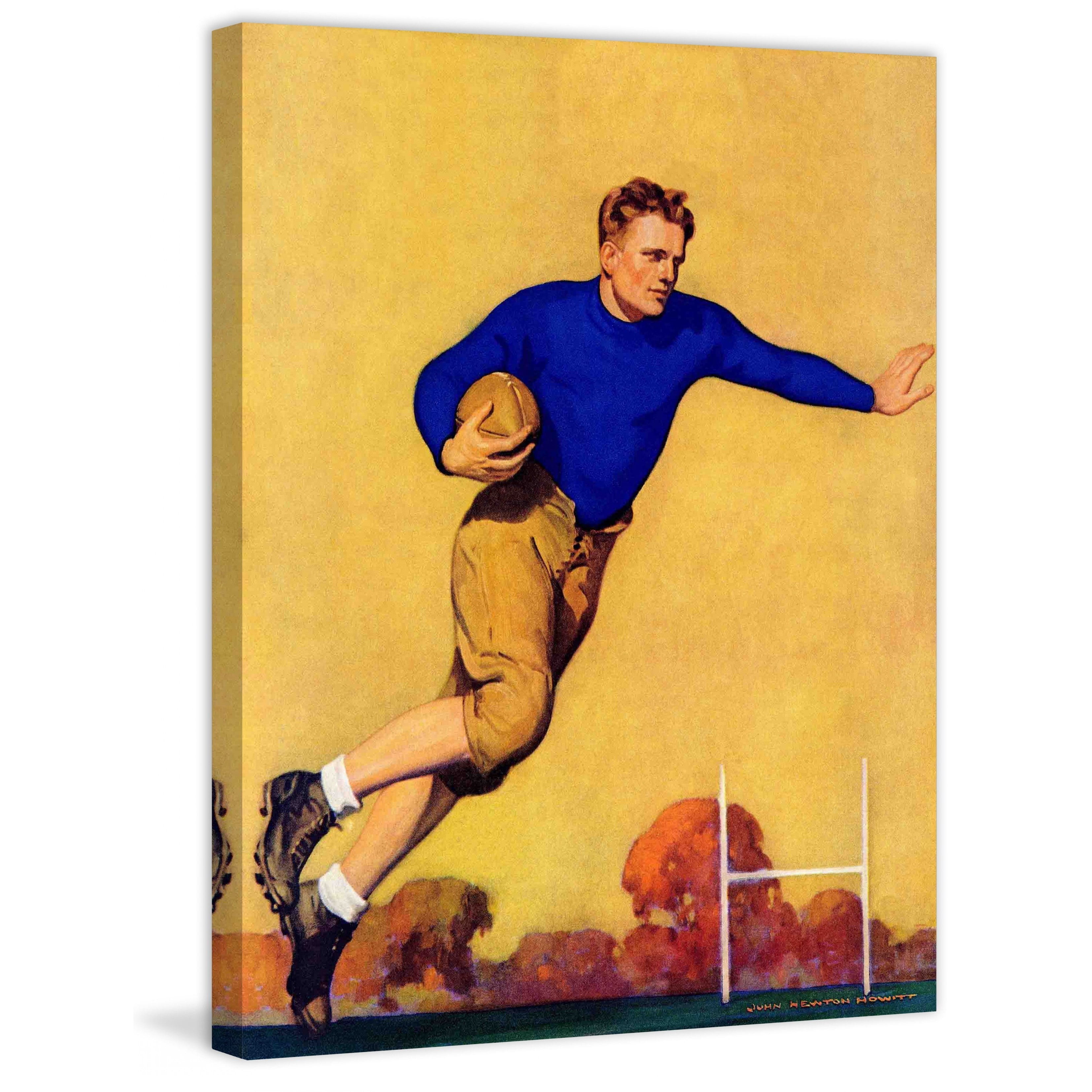 Marmont Hill Football Player by John Newton Howitt Painting Print on Canvas