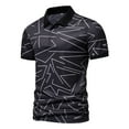 thumbnail image 7 of Sngxgn Men's Short Sleeve Cotton Polo Shirt in Classic Fit(Black,L), 7 of 7