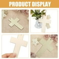 thumbnail image 4 of 10pcs Unfinished Wood Cross Pendant Diy Cross Unpainted Cross Ornament Diy Crafts Making Material, 4 of 5