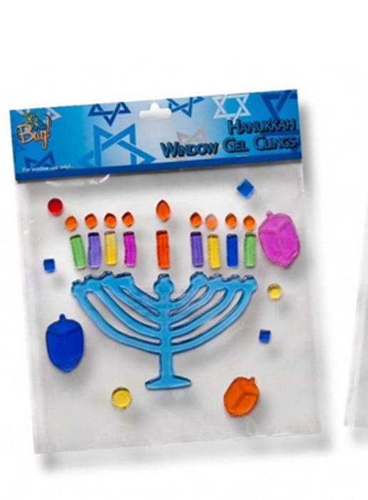 Set Of 3 Reusable Washable New Details about   Hanukkah Window Gel Clings 