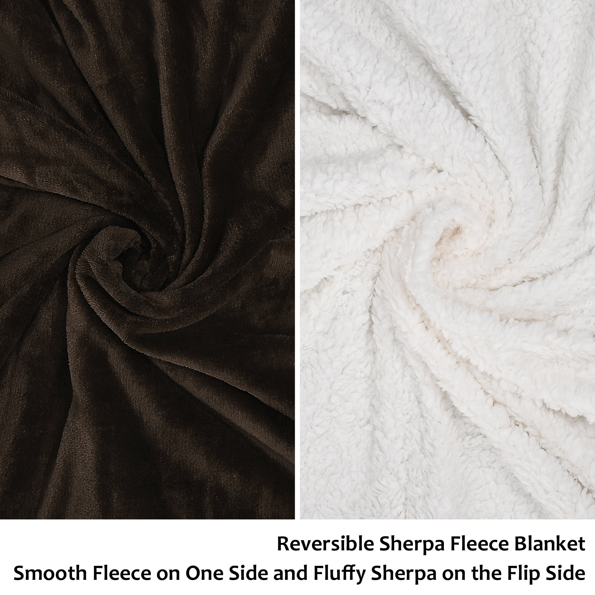 Catalonia Sherpa Wearable Blanket with Sleeves & Foot Pockets for Adult Women Men, Comfy Snuggle Wrap Sleeved Throw Blanket Robe, Gift Idea, Brown, 75" x 53"