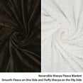 thumbnail image 6 of Catalonia Sherpa Wearable Blanket with Sleeves & Foot Pockets for Adult Women Men, Comfy Snuggle Wrap Sleeved Throw Blanket Robe, Gift Idea, Brown, 75" x 53", 6 of 7