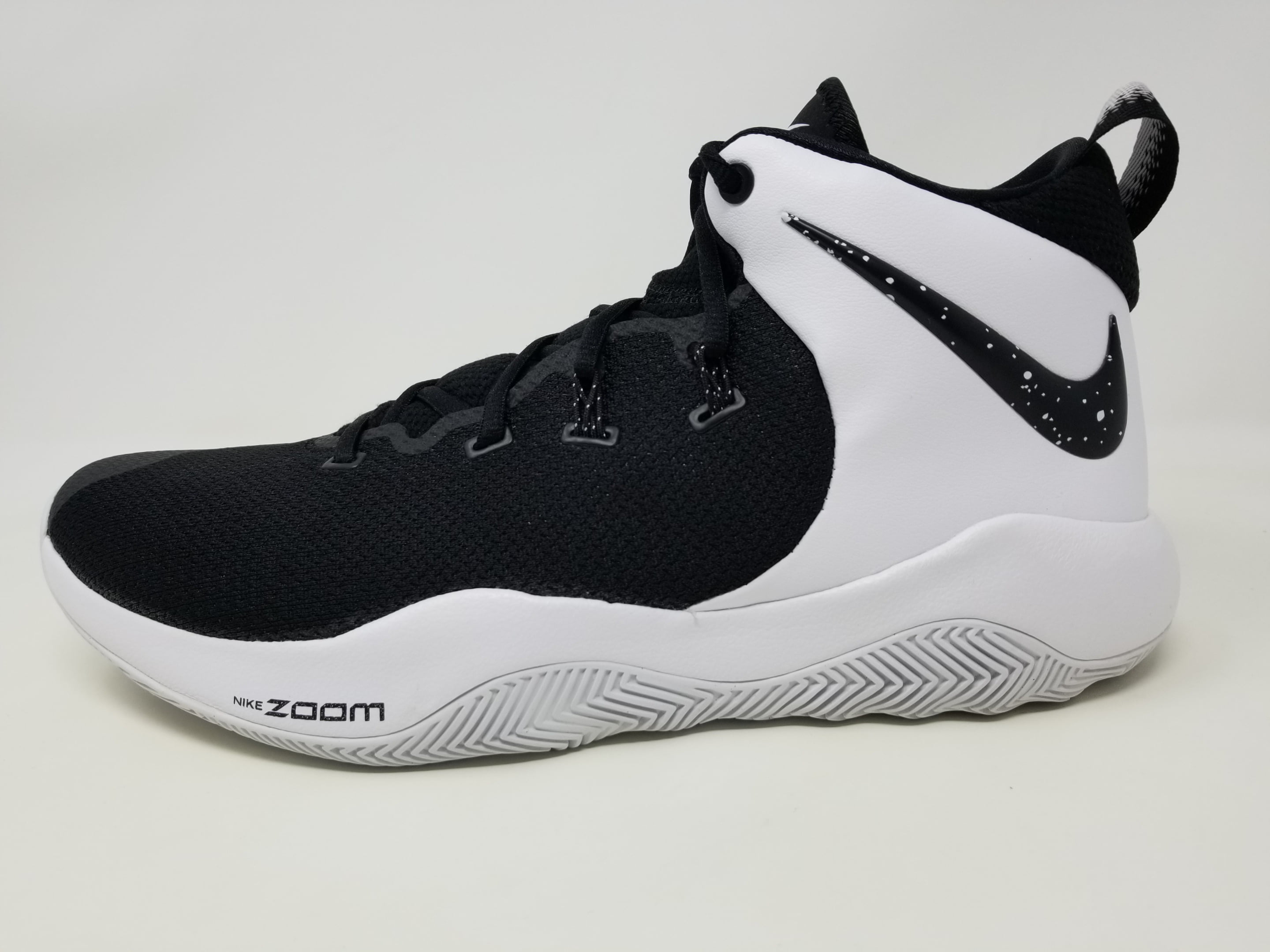 nike zoom basketball shoes black and white