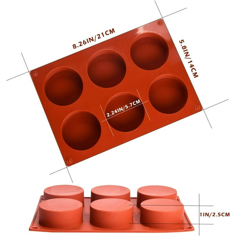 Silicone Cookie Molds Round Cylinder Chocolate Cover Mold (2, Multi)