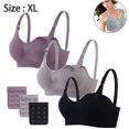 thumbnail image 1 of 3pack Full Bust Seamless Nursing Maternity Bras With Extra Extenders, 1 of 3