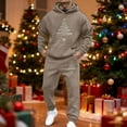 thumbnail image 2 of CONZONE Men's Sweatsuit 2 Piece Sets Mens Jogging Tracksuit Set Xmas Tree Graphic Pullover Hoodies Sweatpants Soft Sweat Suit for Men Cozy Fall Winter Track Suit, 2 of 5
