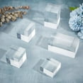 thumbnail image 4 of 5Pcs Clear Acrylic Cube Display Block 1.2/ 2/ 2.4/ 3.2/ 4 Inch High Solid Display Pedestal Stand for Gem Jewelry Display Displaying Pop Figures Cosmetic Showing 2x2inch for making, 4 of 9