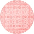 thumbnail image 1 of Ahgly Company Machine Washable Indoor Round Oriental Red Traditional Area Rugs, 8' Round, 1 of 4