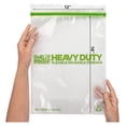 thumbnail image 2 of HEAVY DUTY Reusable STAND-UP Ziplock Bags for Food Storage, USA Made, NO PEVA & BPA , Reusable Freezer Bags, Dishwasher-Safe, Triple Zip, CLEAR 5-mils XXL 2-Gallon 12" x 16" - 5pk, 2 of 5