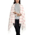 thumbnail image 2 of Xecao Pink Checkboard Pattern Womens Winter Scarf Fall Scarf Oversized Large Scarf for Women Warm Shawl Wrap, 2 of 8