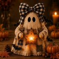 thumbnail image 6 of Halloween Resin Monster Figurine Set, Adorable Handcrafted Pumpkin Ghost Mummy Skeleton Decorations for Rustic Fall Tiered Tray and Mantel Display, 6 of 6