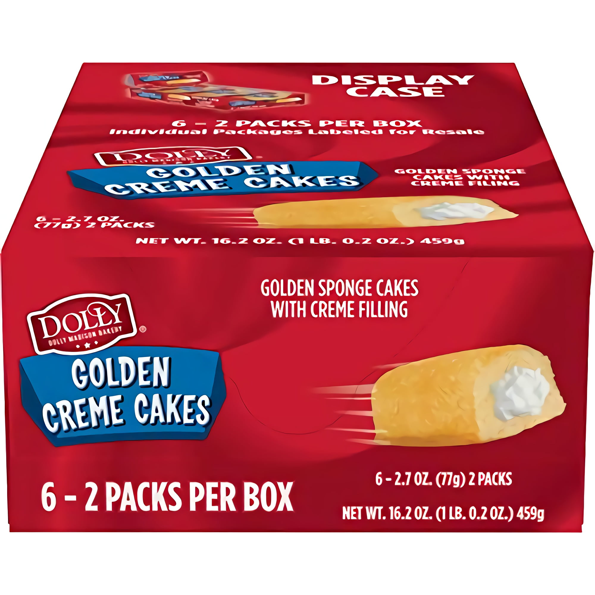 Dolly Madison Golden Creme Cakes 2.7 Oz 6 Count (12 Total Cakes