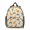 Dinosaur and Leaf, variant on Dinosaur and Hill Beige Pattern Backpack for School, Cute School Bag with Adjustable Shoulder Straps and Padded Back, 13.8"x11.4"x6"