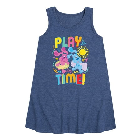 

Blue s Clues & You! - Play Time - Toddler & Youth Girls A-line Dress