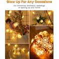 thumbnail image 4 of JOLYMOLY Flower String Lights 59 Ft 100 LED Christmas Lights Plug in with Remote Timer Connectable Twinkle Lights for Bedroom Dorm Wedding Christmas Tree Patio Porch Indoor Outdoor Decor, Warm White, 4 of 7