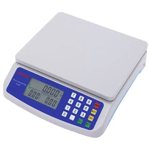 Báscula de cocina digital de 30 kg/1 g con pantalla LCD retroiluminada, báscula electrónica de medición