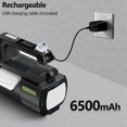 thumbnail image 3 of Rechargeable Led Torch 1200lm 6500mah, Ultra Powerful 4 Lighting Modes, Flashlight For Night Fishing, Hunting, Hiking, Garage, Camping, Emergency, 3 of 5