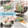 thumbnail image 2 of 6 Pieces of Kitchen Towels 11x11Inch Kitchen Dish Cloths Kitchen Dish Towels Reuseable Cleaning Cloths Colorful Garden Lotus, 2 of 9