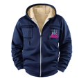 thumbnail image 2 of BiZtdJrK Winter Warm Mens Sherpa Fleece Lined Hoodie Christmas Graphic Print Zip Up Hooded Sweatshirt Jacket Cargo Coats with Pockets, Blue, XXL, 2 of 4