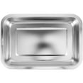 MRLESS Stainless Steel Cat Litter Box Large Metal Litter Tray Household Metal Litter Pan