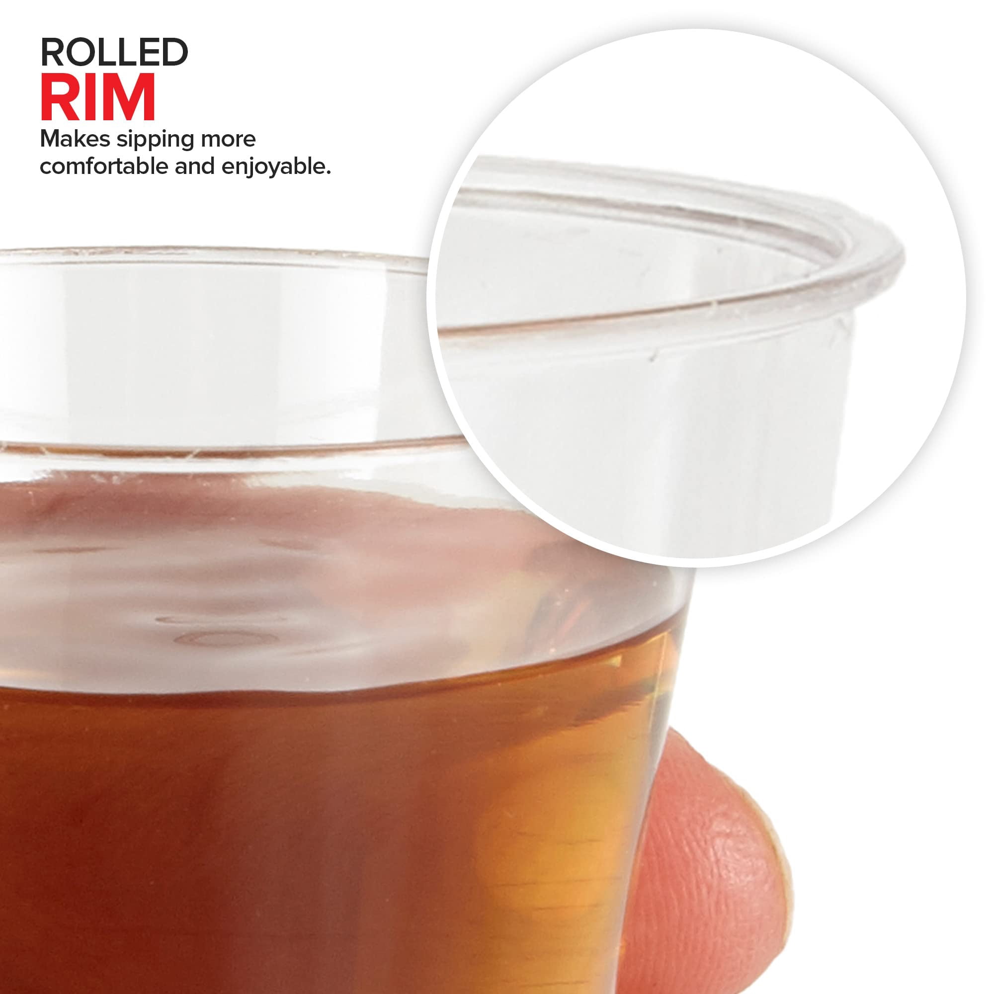 Stock Your Home 1.5 oz Shot Glasses (2000 Pack) - Clear Plastic Disposable Shot Cups for Jello Shots - Sample Cups for Food and Wine Tasting - Mini Party Cups for Condiments, Dipping Sauce, Holidays
