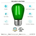 thumbnail image 6 of Luxrite S14 Edison LED Green Light Bulb 0.5W Colored LED Bulbs for Outdoor String Lights UL Listed E26 Base 4 Pack, 6 of 7
