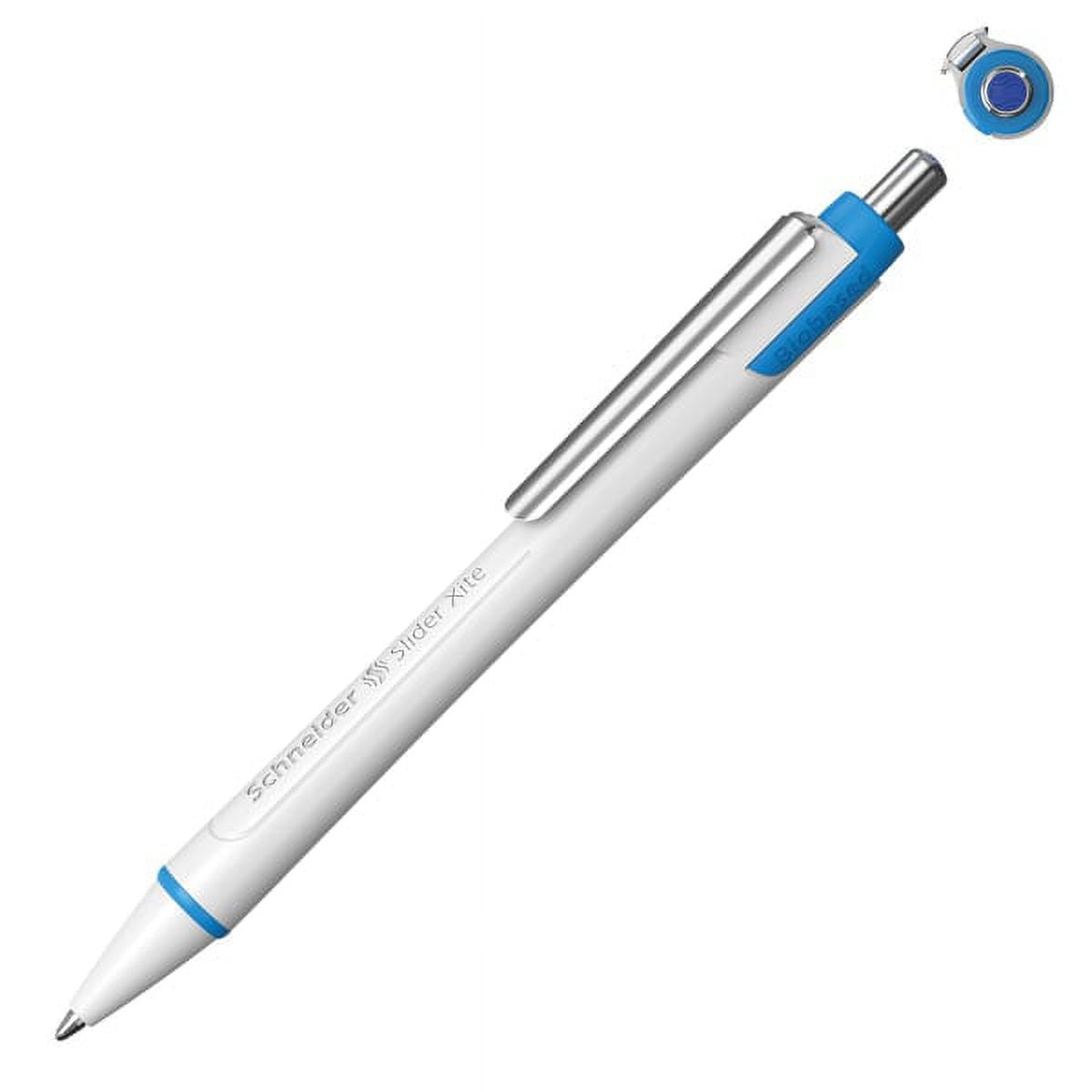 Schneider Slider Xite XB Refillable + Retractable Ballpoint Pen, 1.4 mm, Blue Ink, Box of 10 Pens