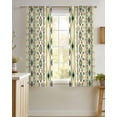 thumbnail image 4 of Beige Green Boho Sheer Curtains 54 Inch Length 2 Panels Set for Living Room/Bedroom, Vintage Ethnic Tribe Abstract Art Kitchen Curtains Grommet Semi-Sheer Curtains Drapes Window Treatments 42"x54"x2, 4 of 7