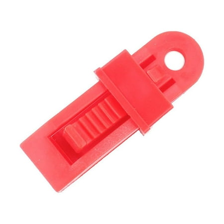 Heavy Duty Locking Tarp Clips with Windproof Grip for Secure Awning & Tent Attachment - Reusable Survival Gear for Camping Sailing & Outdoor Emergency Shelter(Red) Ccwuwei