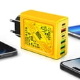 thumbnail image 4 of Adaptador Corriente Cargador Pared USB C Súper Rápido 65W 6 Puertos Carga Rápida S, 4 of 9