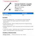 thumbnail image 2 of Front Inner Tie Rod End - Compatible with 1993 - 1998 Toyota T100 RWD 1994 1995 1996 1997, 2 of 2