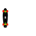 thumbnail image 4 of Mini Patineta Estilo Penny Tabla Skate Colores Skateboard Negro/Rojo Malubero Malu1145, 4 of 5