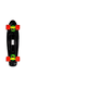 thumbnail image 4 of Mini Patineta Estilo Penny Tabla Skate Colores Skateboard Negro/Rojo Malubero Malu1145, 4 of 5