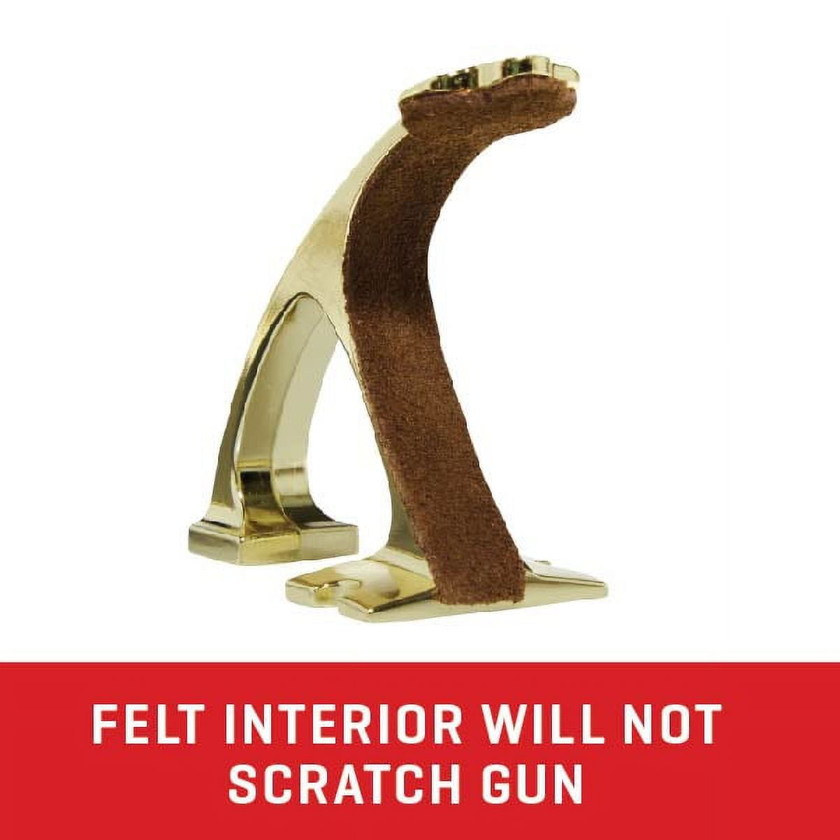 Allen Company Brass Wall Mount Gun Hanger Hook Set, Fits Most 12,20-Gauge & Firearms