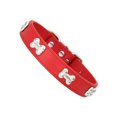 thumbnail image 1 of Billuyoard cómodo con PU duradera y hebillas ajustables en forma de hueso para perro Suministros para perros rojo SG, 1 of 6