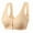 Beige, variant on Herrnalise Women's Lace Edge Vertical Stripe Back Bra Padded Bra Wireless Lingerie For women