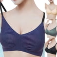 thumbnail image 5 of EQWLJWE Women's Seamless Sports Bra Breathable Soft And Supportive Stripes Without Steel Rings Beautiful Back Comfortable Sports Bra Bra For Plus Size Clearance For Women, 5 of 5