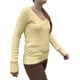 thumbnail image 3 of Suéter de Punto de Larga para Mujer, Moda de Otoño, Cuello en V, Jersey Ajustado, Ropa Informal de Trabajo para Otoño. Amarillo L, 3 of 7