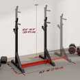 thumbnail image 2 of Soozier Squat Rack, Power Rack with Adjustable Height & Width, Strength Training Equipment with Barbell Storage Racks & J-Hooks for Bench Press, Squat, Weight Lifting, 2 of 7
